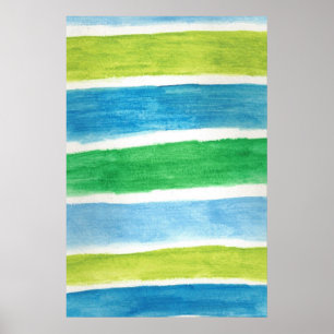 Sea Stripes Art Print Poster