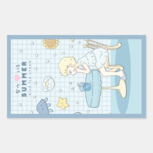 🌊✩  Sea Summer Dreams ✩🌊 Rectangular Sticker