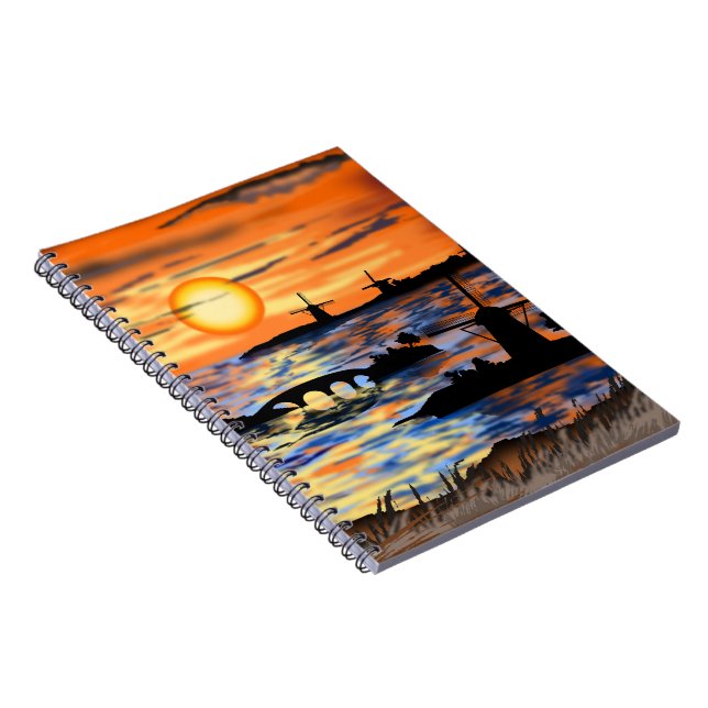 Sea Sunrise Notebook Netherlands Landscape (Right Side)
