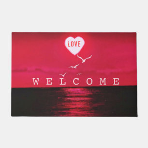 Sea Sunset Love Doormat - Welcome