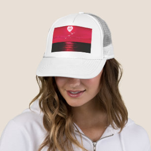 Sea Sunset Love Trucker Hat Heart Romantic