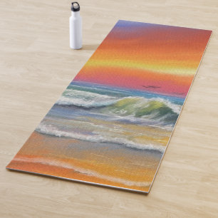Sea Sunset Waves Yoga Mat