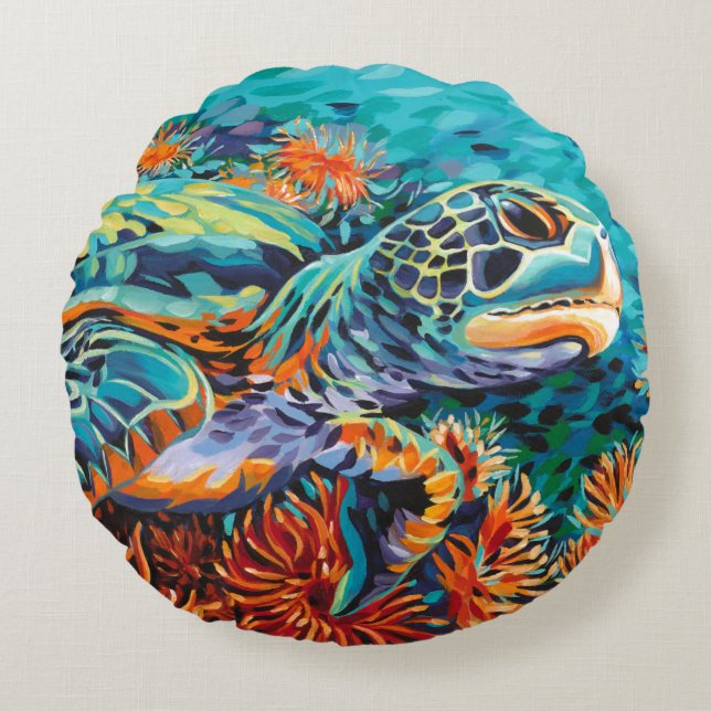 Sea Sweetheart I Round Cushion (Front)