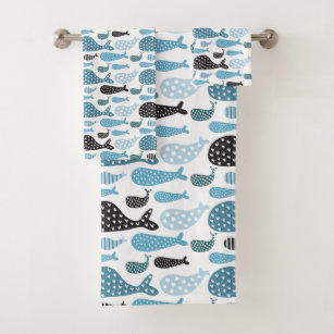 fish themed bath towels