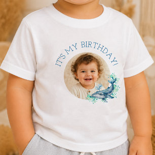 Sea Theme Its My Birthday Custom Photo Baby Shirt
