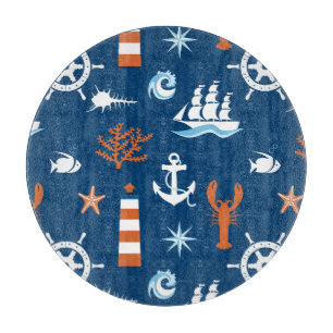 Sea Theme Pattern 1 Cutting Board