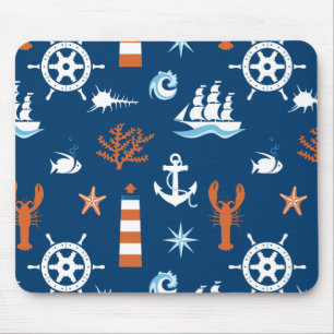 Sea Theme Pattern 1 Mouse Mat