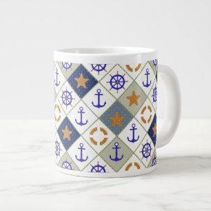 Sea Theme Pattern 2 Large Coffee Mug