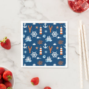 Sea Theme Pattern Napkin