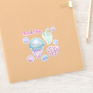 Sea themed party sticker.