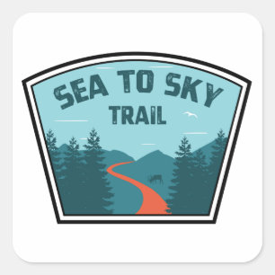 Sea To Sky Trail British Columbia Square Sticker