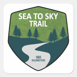Sea To Sky Trail British Columbia Square Sticker