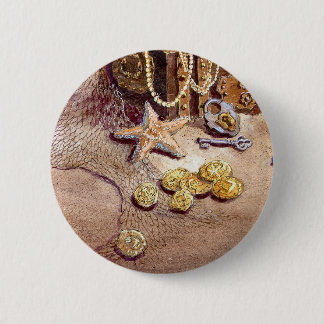 SEA TREASURES by SHARON SHARPE 6 Cm Round Badge