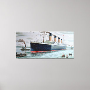 Sea Trials of RMS Titanic Canvas Print