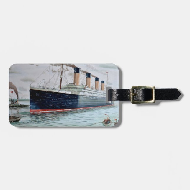 Sea Trials of RMS Titanic Luggage Tag (Front Horizontal)