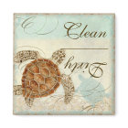 Sea Turte Coastal Beach - Dishwasher Magnet