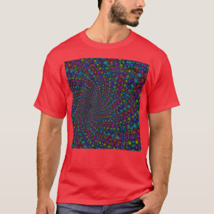 Sea Turtle 15C Fractal faux stained glass multi to T-Shirt
