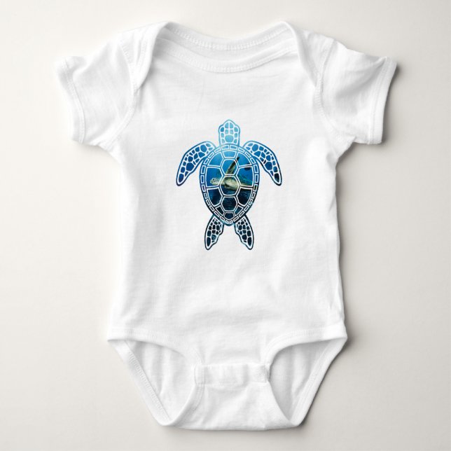 sea turtle-2 baby bodysuit (Front)