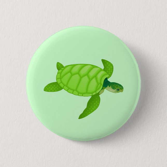 Sea Turtle 6 Cm Round Badge (Front)