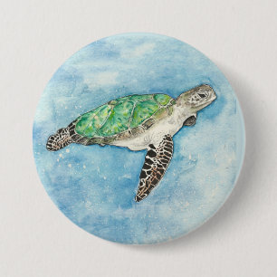 Sea Turtle 7.5 Cm Round Badge