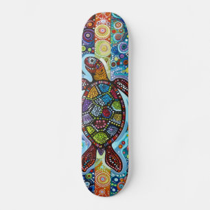 Sea Turtle - Aboriginal Style - Skateboard Deck