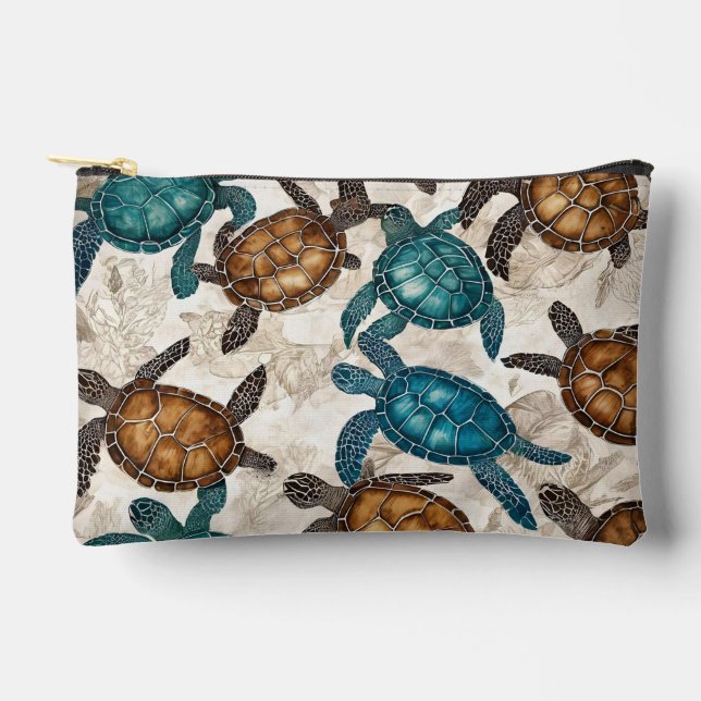 Sea Turtle Accessory Pouch (Front)