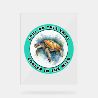 Sea Turtle Acrylic Sign