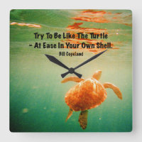 Sea Turtle Acrylic Wall Clock