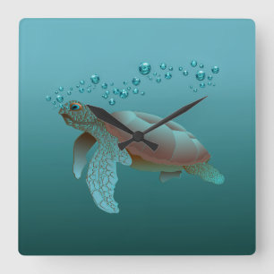 Sea Turtle Acrylic Wall Clock