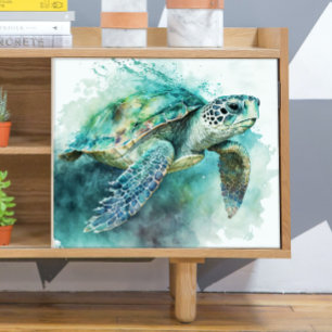 Sea Turtle and Bubbles Decoupage Tissue Paper