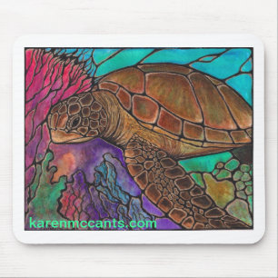 Sea Turtle Art...awesome stained glass style! Mouse Mat