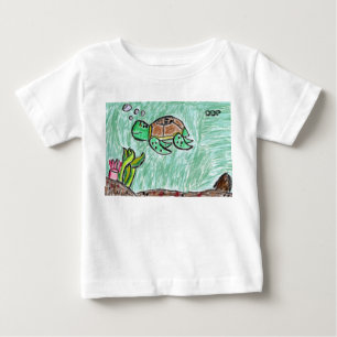 sea turtle art baby T-Shirt