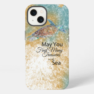 Sea Turtle Art Quote iPhone 13 Case