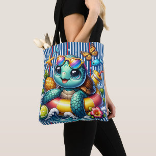 Sea Turtle At The Beach  Tote Bag