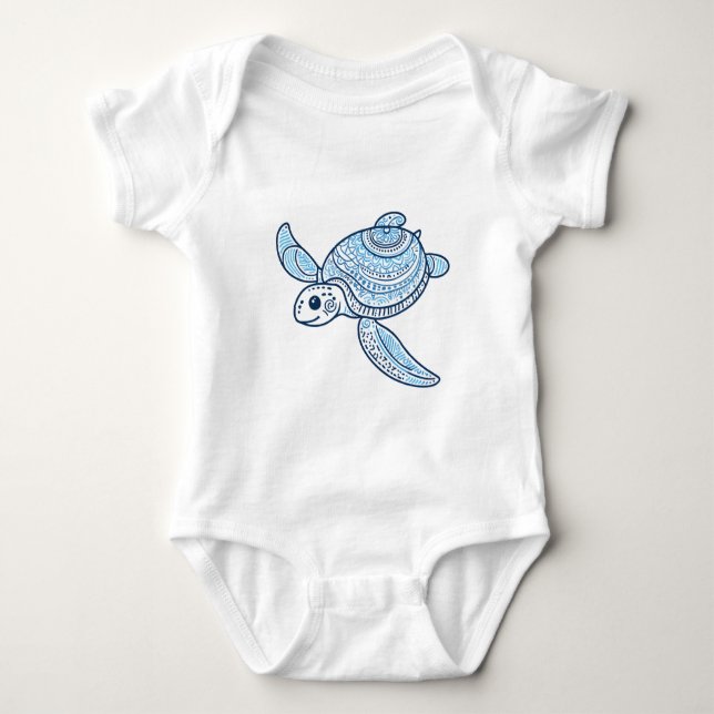 Sea Turtle Baby Bodysuit (Front)