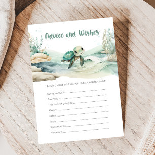 Sea Turtle Baby Shower Advice and Wishes Game