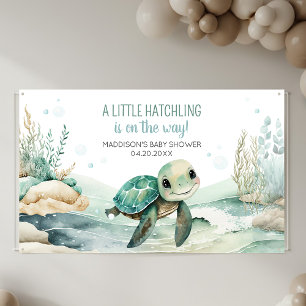 Sea Turtle Baby Shower Banner