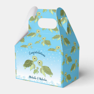 Sea Turtle Baby Shower Co-Ed Gender Neutral Favour Box