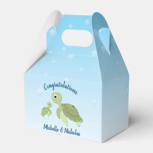 Sea Turtle Baby Shower Co-Ed Gender Neutral Favour Box