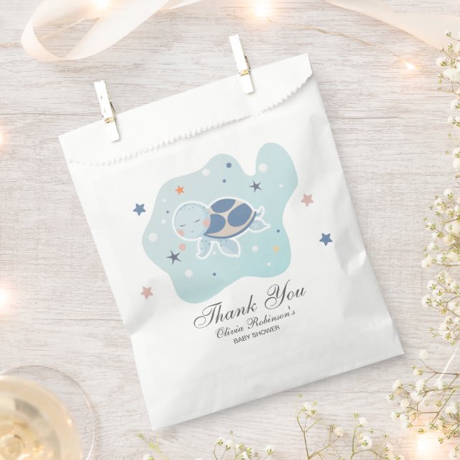 Sea Turtle Baby Shower | Cute Ocean Favour Bags (Clipped)