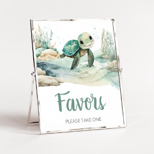 Sea Turtle Baby Shower Favors Poster