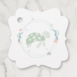 Sea Turtle Baby Shower Favour Tags