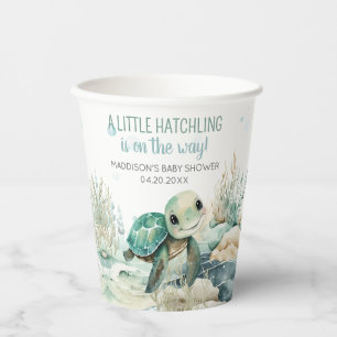 Sea Turtle Baby Shower Paper Cups