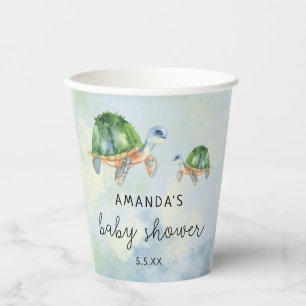 Sea Turtle - baby shower Paper Cups