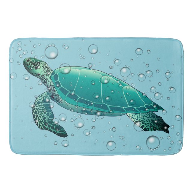 Sea Turtle Bath Matt Mat (Front)