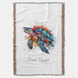Sea Turtle Beach House Cosy Accent Throw Blanket