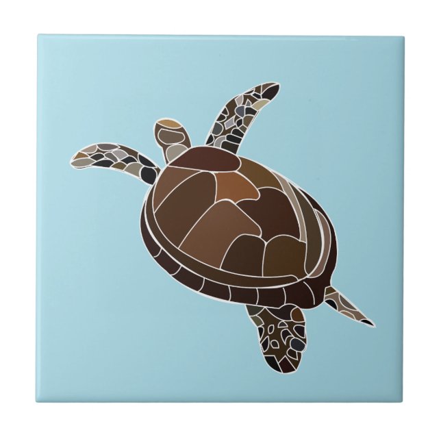 Sea Turtle Beach House Tile (Front)