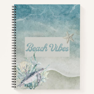 Sea Turtle Beach Theme Spiral Notebook