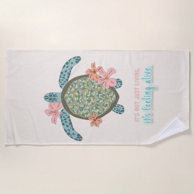 Sea Turtle Beach Towel (Front)