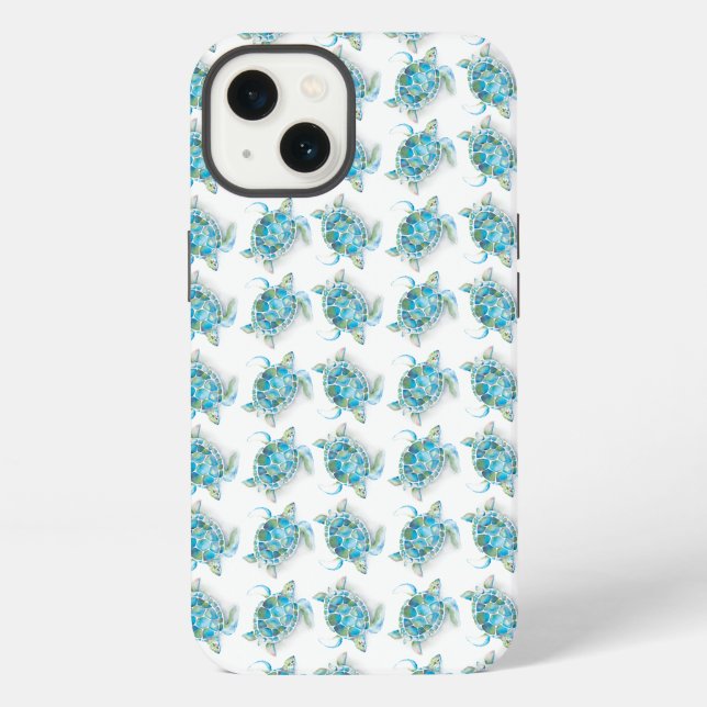 Sea Turtle Beachy Phone Case (Back)
